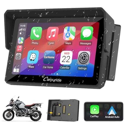 carpuride w502b motorrad carplay bildschirm 5 zoll wasserdicht für bmw r1200gs r1250gs s1000xr