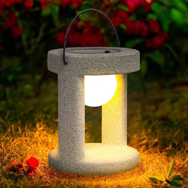 Entdecken Sie die GGII Solar Tischlampe: kabellos, mit Lichtsensor und wasserdicht (IP44). Perfekt fr Garten, Balkon und Camping  stimmungsvolles Warmwei!