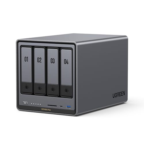 UGREEN NASync DXP4800 Plus 4-Bay NAS, Intel Pentium Gold 8505, 8GB RAM, 128GB SSD, 10GbE, 4K HDMI, diskless