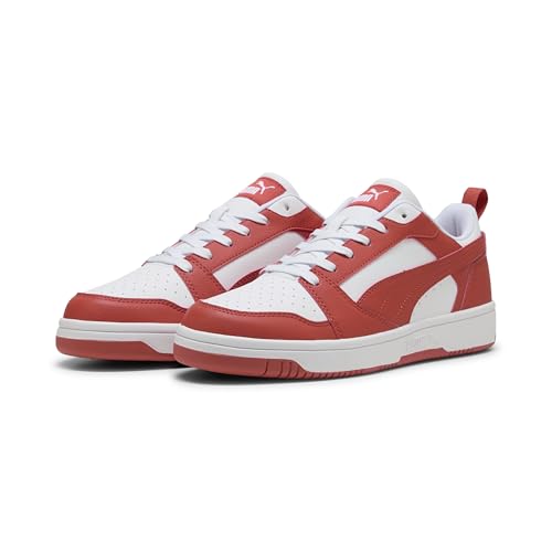 PUMA Rebound V6 Low Unisex Sneaker 42.5 EU, Puma White Red Fire