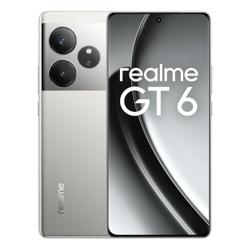 realme GT6 smartphone 5G 8GB RAM 256GB Speicher fluid silver ohne Adapter