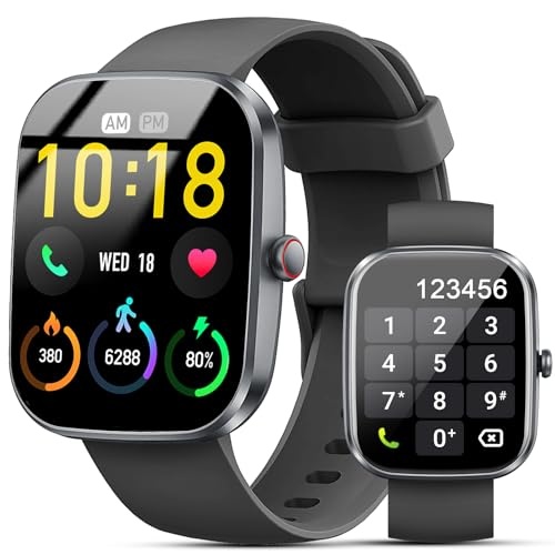 smartwatch herren damen mit telefonfunktion und fitnessuhr 1.91 zoll, ip68 wasserdicht