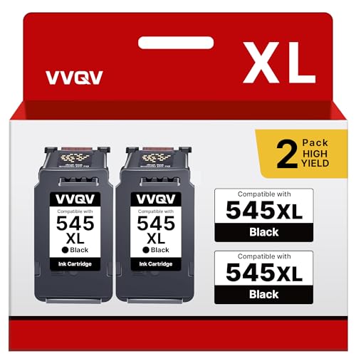 **VVQV PG 545 XL Black für Canon Druckerpatronen 545 Schwarz 2-Pack**
