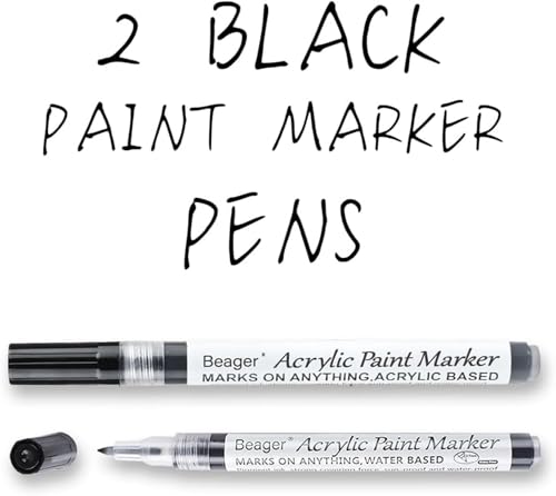 beager acrylic stifte für steine, 0,7 mm permanent marker, wasserdicht, 2er set