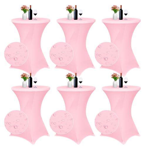elastan cocktail-tischdecke rosa 80 x 110 cm dehnbar wasserdicht für hochzeiten partys