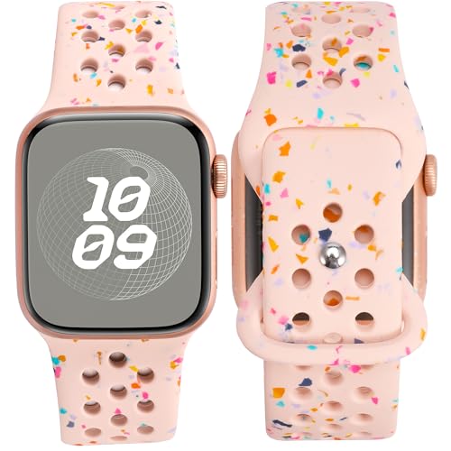 beexi sport armband für apple watch 44mm 45mm 46mm 49mm 42mm rosa, weich atmungsaktiv