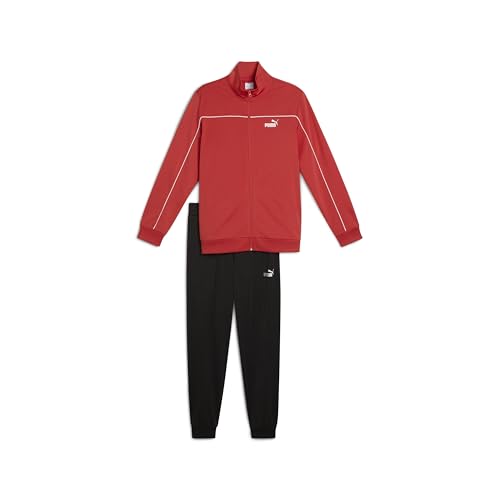 puma unisex poly piping suit gestrickter anzug red fire in größe s