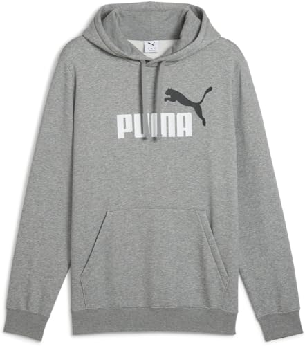 puma hoodie herren ess 2 color logo kapuzenpullover grau heather