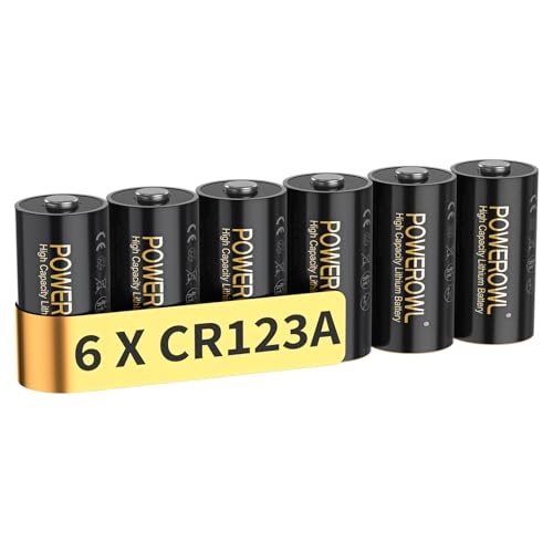 powerowl cr123a batterie 3v lithium 6 stück langlebig 123 c123 cr17345