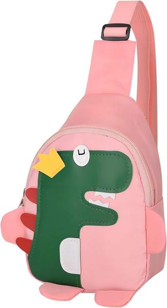 dinosaurier umhängetasche kinder, embhlitfe crossbody tasche, geschenk geburtstag rosa