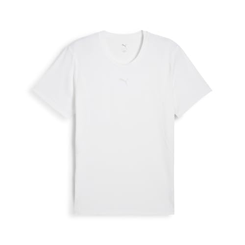 puma unisex t-shirt cloudspun soft tee in weiß