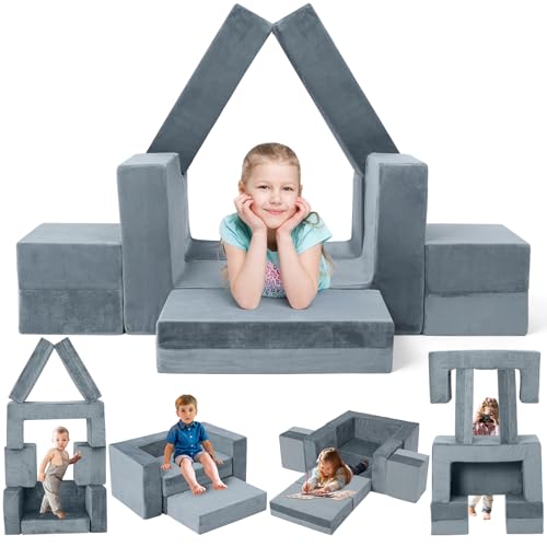 gilire spielsofa für kinder, modulares kinder sofa aus 7 schaumstoff bausteinen