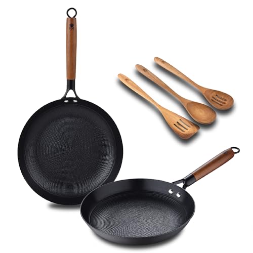Gusseisen kochset masterpro odin, 24cm & 28cm bratpfanne, antihaft, pfannenutensilien, pfafrei