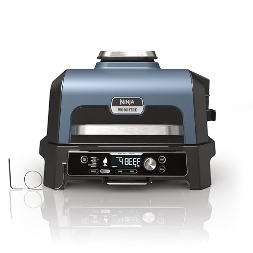 ninja woodfire pro connect xl elektrischer smoker grill mit app-steuerung, 7-in-1