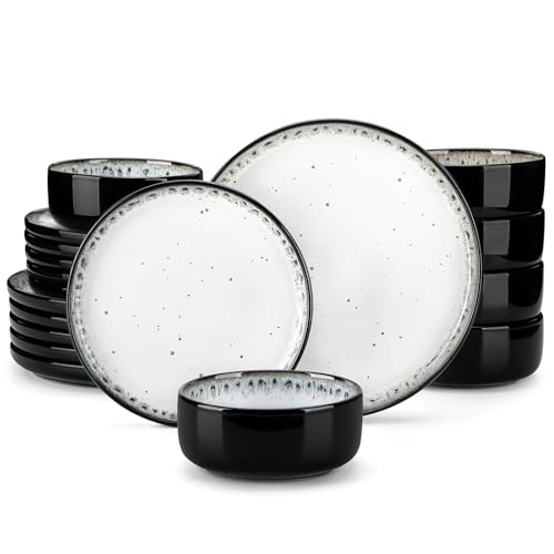 vancasso playa serien geschirrset für 6 personen, 18-teilig stoneware set