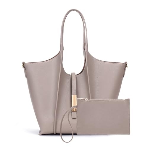 chamaiR shopper tasche damen tote bag umhängetasche handtasche mit geldbörse pu leder