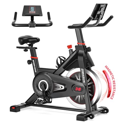 heimtrainer fahrrad magnetischer widerstand, dmason ergometer mit lcd-monitor, verstellbare sitz, 160 kg belastbar