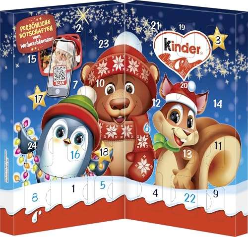 kinder mix adventskalender mit schokoladen-spezialitäten 113g