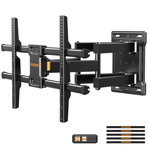 perlegear tv wandhalterung für 32-85 zoll fernseher bis 60 kg, neigbar, schwenkbar, max vesa 600x400mm