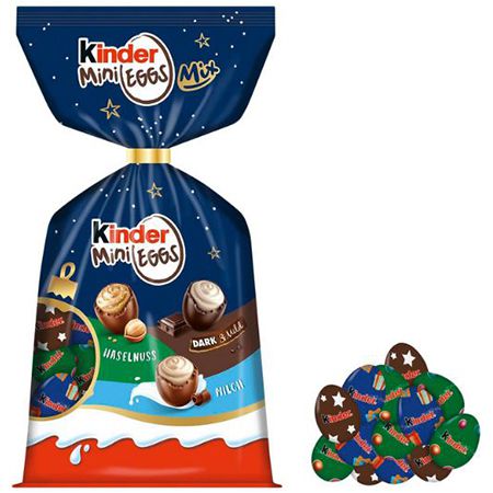 kinder mini eggs mix gefüllte schokoladeneier 260g für 3,40 euro