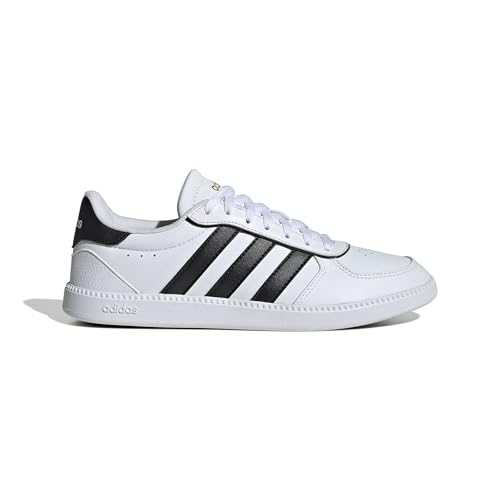 adidas BREAKNET Sleek Damen Schuhe, FTWR White/Core Black/Gold met., 41 1/3 EU