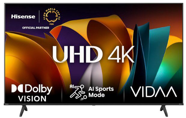 hisense 75e6nt 75 zoll uhd smart tv hdmi 2.1 für 615 euro statt 689 euro