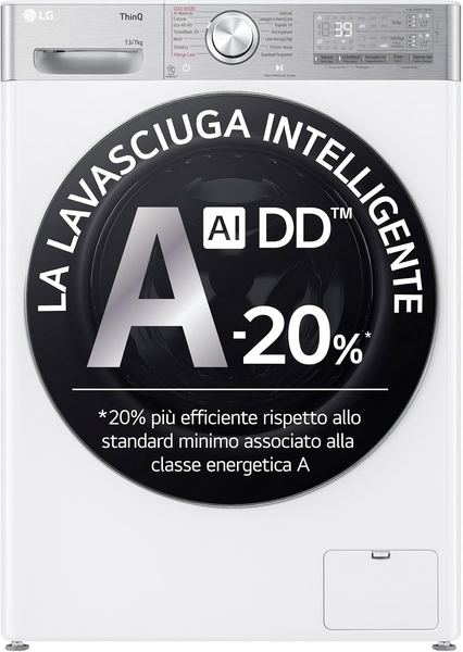 LG D4R9513TPWC Waschtrockner, AI DD, Selbstdosierung, WLAN, Weiß