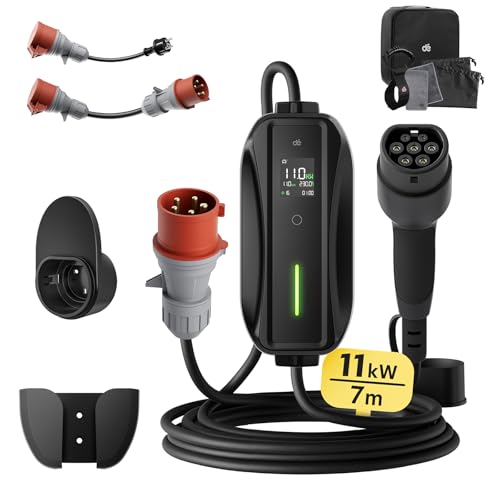 d mobile wallbox 11kW 3-phasig mit ladekabel cEE 16A für model y, id.3, e-tron