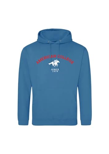 american college usa unisex hoodie männer frauen sweatshirt indigo small