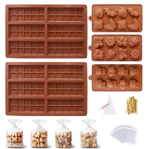schokoladenformen set 5 stück silikonformen lebensmittelqualität antihaft schmetterling bär löwe
