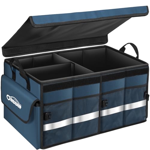 oasser kofferraumtasche kofferraum organizer wasserdicht faltbar rutschfest blau