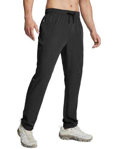 baleaf herren wanderhose trekkinghose leicht schnelltrocknend wasserabweisend schwarz M
