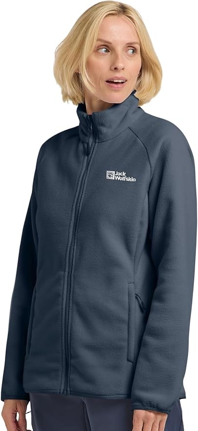 jack wolfskin fleece-jacke moonrise 3xl damen mit durchgehendem reißverschluss