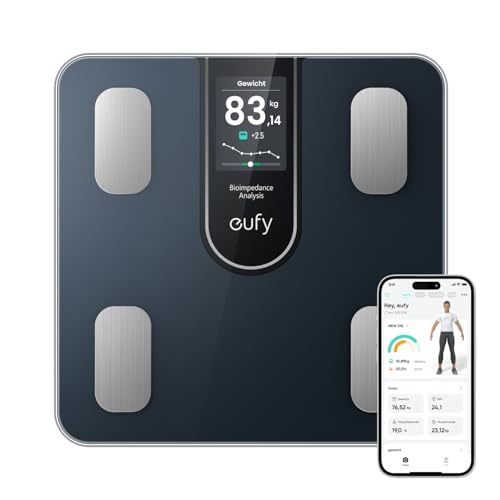 eufy by anker wlan fitness waage mit 16 messwerten, bmi, herzfrequenz, bluetooth