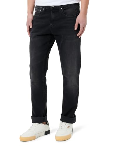 tommy jeans slim denim hosen schwarz 28 w/32 l scanton ai3385dm0dm21888