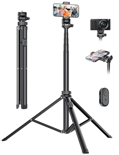 mobile phone tripod, selfie stick tripod 180 cm, yumazla für smartphone, iPhone, Samsung