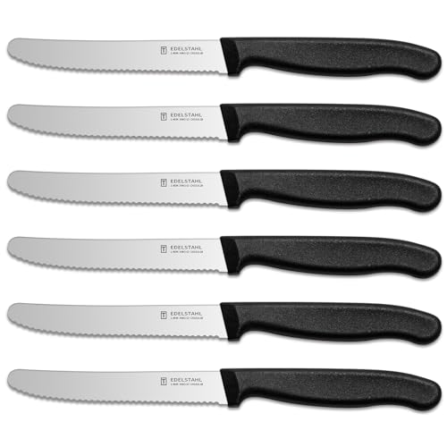 targzier frühstücksmesser 6er set edelstahl tafelmesser brötchenmesser mit griff