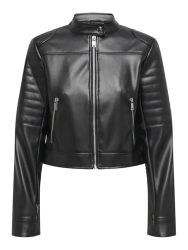 faux leather moto jacke von onlsaramy, ideal für outdoor-aktivitäten