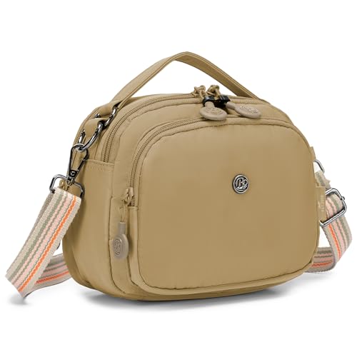 Produktbild: vavomia kleine schultertasche, crossbody bag damen mit buntem abnehmbaren gurt, khaki