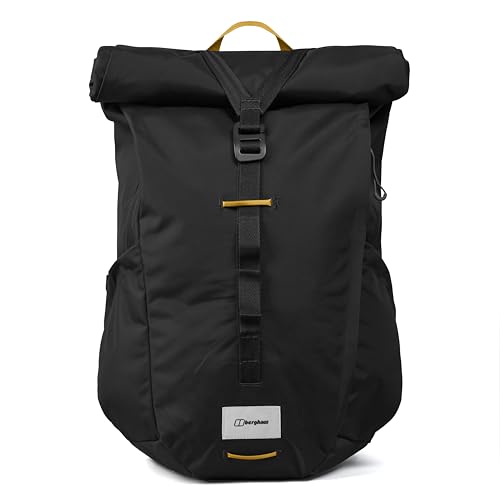 berghaus explorer backpack 23 l rucksack rolltop mit gepolstertem laptopfach grün schwarz