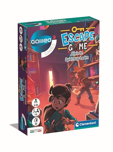 Clementoni Galileo Escape Game Allein im Spielzeug-Laden, Rätselspiel ab 8 Jahren