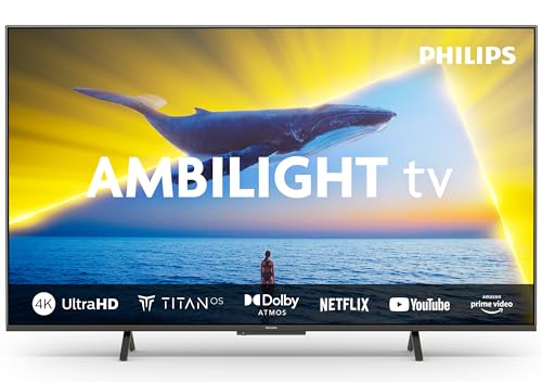 philips ambilight 55 pus 8109 4k fernseher, satinierter chrom, smart tv