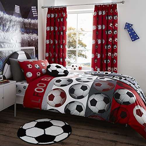 football bettwäsche rot 135x200cm + 80x80cm, catherine lansfield
