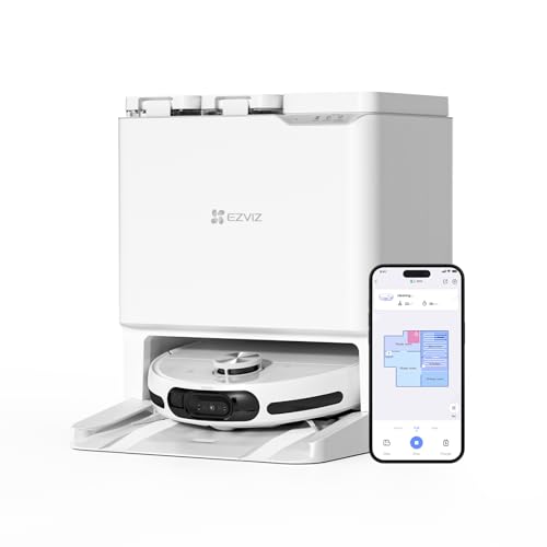 ezviz saugroboter mit wischfunktion und absaugstation, 7200 pa, rs20 pro