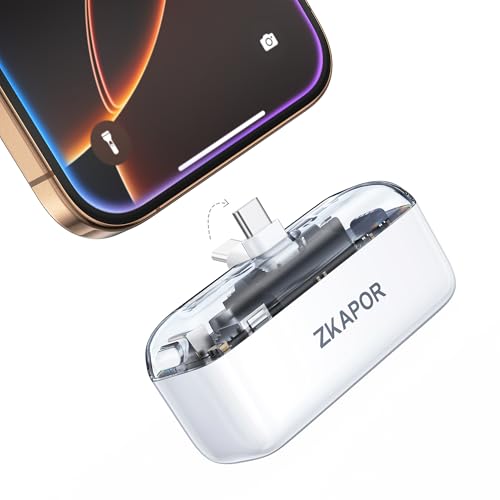 mini power bank 5000mAh, zkapor usb c konnektor, 20W pd schnelle ladung, kompatibel mit iphone 16/15, galaxy s24/23