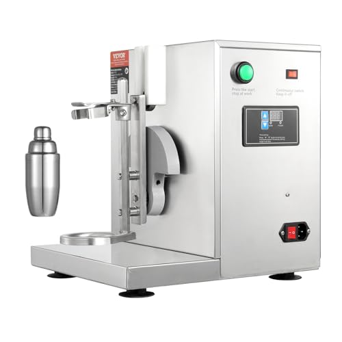 vevor milchshake maschine 120w einzelkopf 750ml edelstahlbecher timer höhenverstellbar