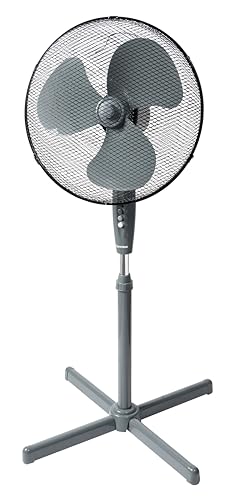 Bestron standventilator 75 oszillation, 3 geschwindigkeiten, höhenverstellbar, grau, 45 cm, 45W