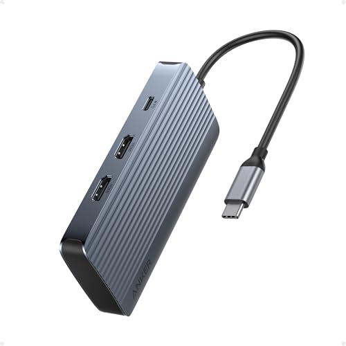 anker 7-in-1 usb-c hub, dual hdmi docking station für macbook, dell, ipad