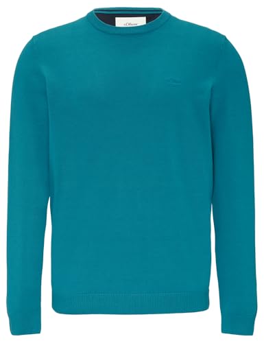 s.Oliver baumwollpullover mit logo stickerei, bequem und stylisch