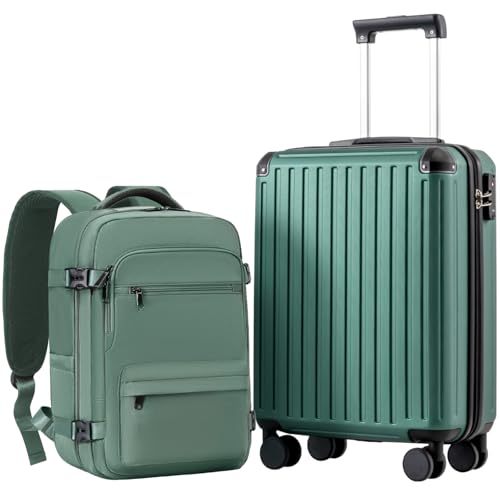 coolife handgepäck koffer 55x40x20cm und rucksack 20l kabine